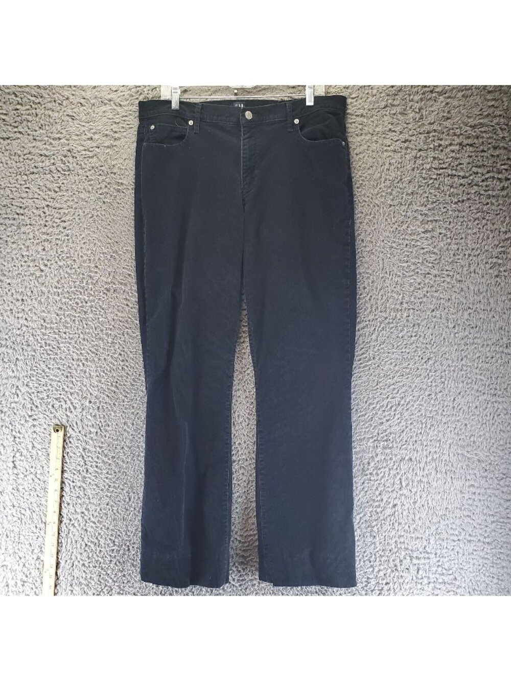 Gap Jeans Womens 33 Black Perfect Boot Corduroy Stretch Five Pocket